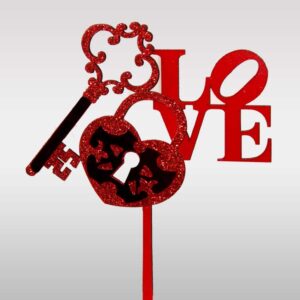 Topper Cake Love Key