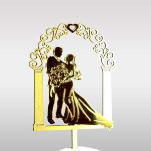 Topper cake Mari&eacute;e sous porche