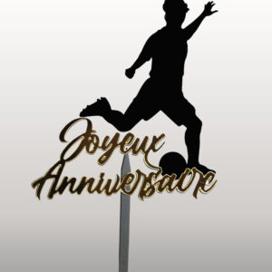Topper Cake Football Ado — Décoration Gâteau Anniversaire Jeune Footballeur
