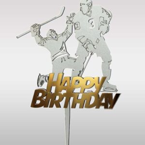 Topper Cake Hockey sur Glace — Décoration Gâteau Anniversaire Hockeyeur