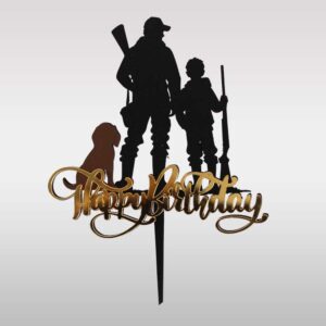 Topper Cake Chasse en famille