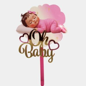 Topper Cake Oh Baby &laquo;&nbsp;Pink Baby&nbsp;&raquo;