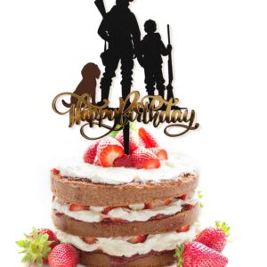 Topper Cake Chasse en Famille – Décoration Gâteau Anniversaire Chasseur