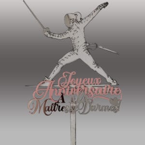Topper Cake Escrime – une décoration originale pour les passionnés d’escrime