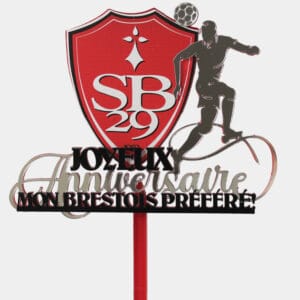 Topper Cake Stade Brestois – SB29 « Joyeux Anniversaire »